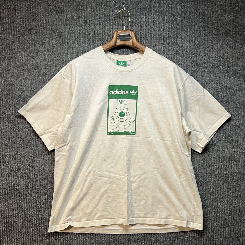 Adidas Pixar Mike Wazowski‎ Monsters Inc Disney T Shirt Size XL White Stan Smith